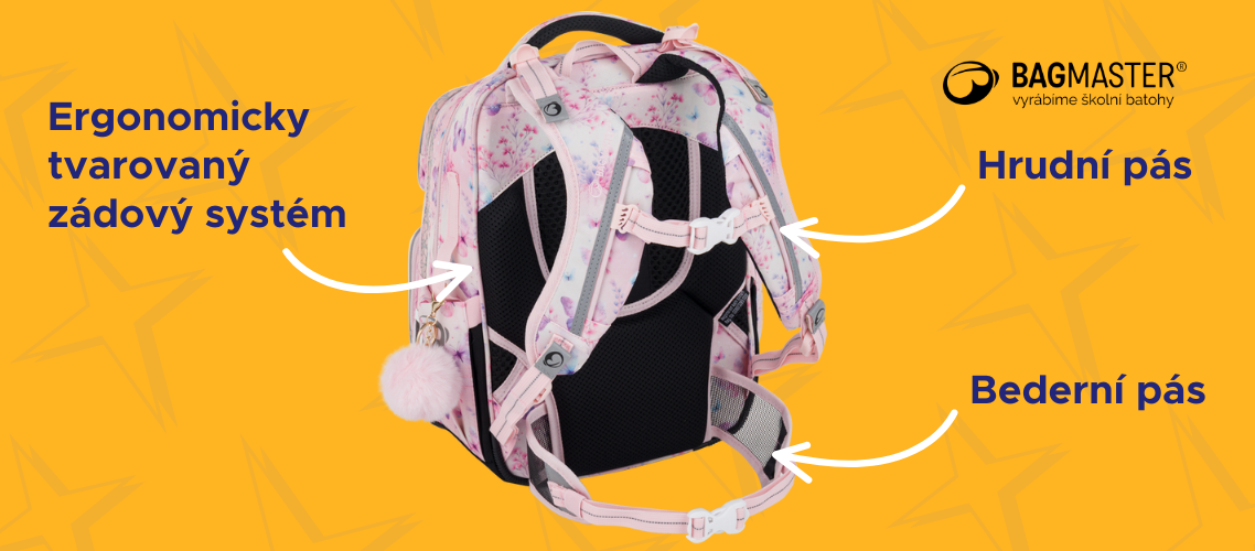 ergonomikus hátrendszer, mell- és derékpánt