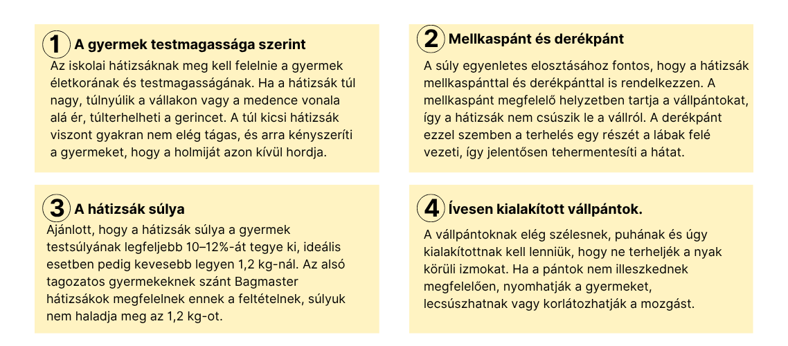 Hogyan válasszunk iskolai hátizsákot, Bagmaster