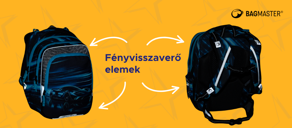 Fényvisszaverő elemek iskolatáskát