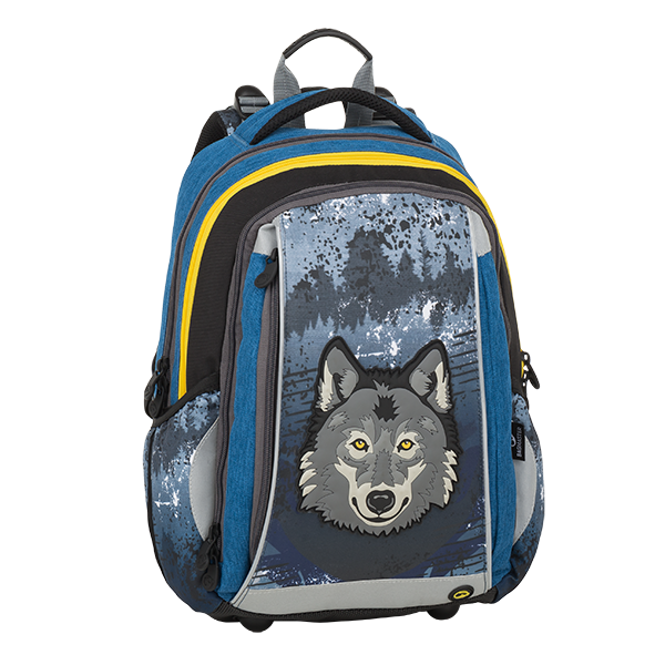 BAGMASTER iskolatáska MERCURY 9 C GRAY/BLUE/YELLOW