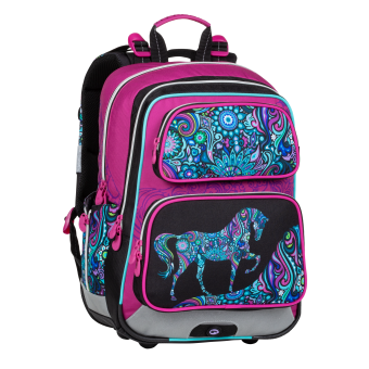 Iskolatáska GEN 20 A PINK/BLACK/VIOLET/BLUE